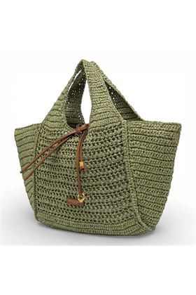 Borsa Gianni Chiarini in paglia crochet colore verde pistacchio. GIANNI CHIARINI | 11953-TAIGA